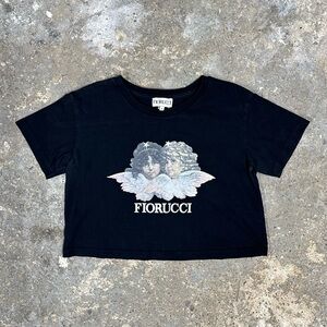 Fiorucci Black Angel Cropped Tee